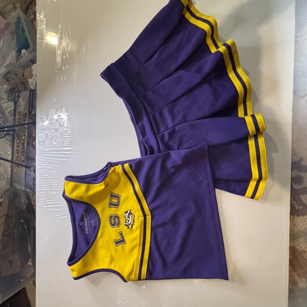 Colosseum Purple and Yellow LSU Cheer Outfit